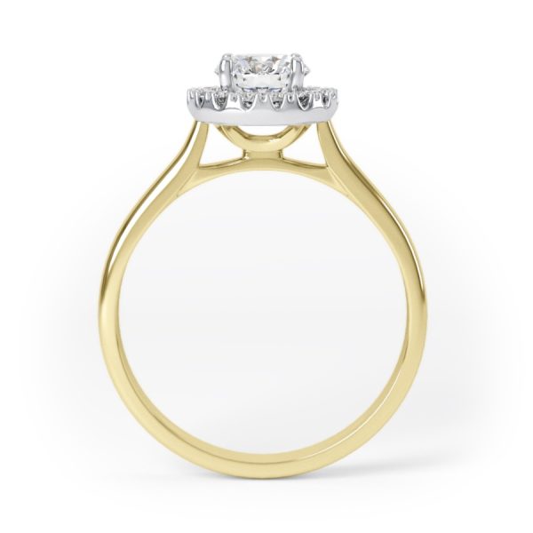 Eng - ASHLEY | Round Halo Set Diamond Engagement Ring - Image 3