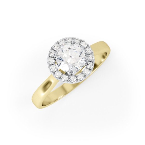 Eng - ASHLEY | Round Halo Set Diamond Engagement Ring - Image 5