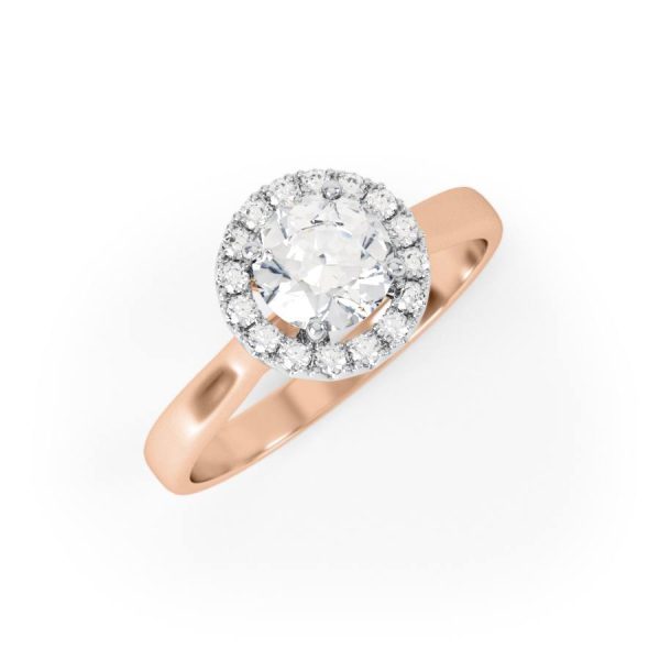 Eng - ASHLEY | Round Halo Set Diamond Engagement Ring - Image 6