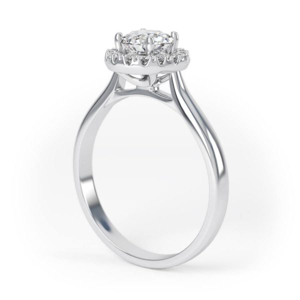 Eng - ASHLEY | Round Halo Set Diamond Engagement Ring - Image 7