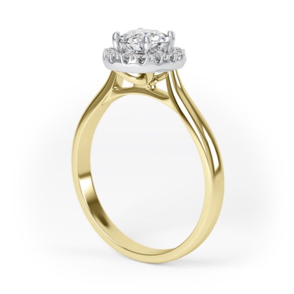 Eng - ASHLEY | Round Halo Set Diamond Engagement Ring - Image 8