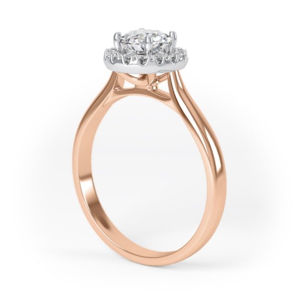 Eng - ASHLEY | Round Halo Set Diamond Engagement Ring - Image 9