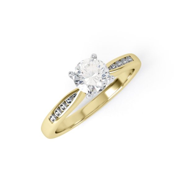 Eng - NAOMI | Tapering Shoulder Set Engagement Ring - Image 4