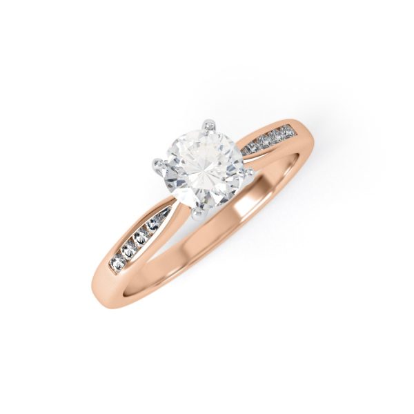 Eng - NAOMI | Tapering Shoulder Set Engagement Ring - Image 7