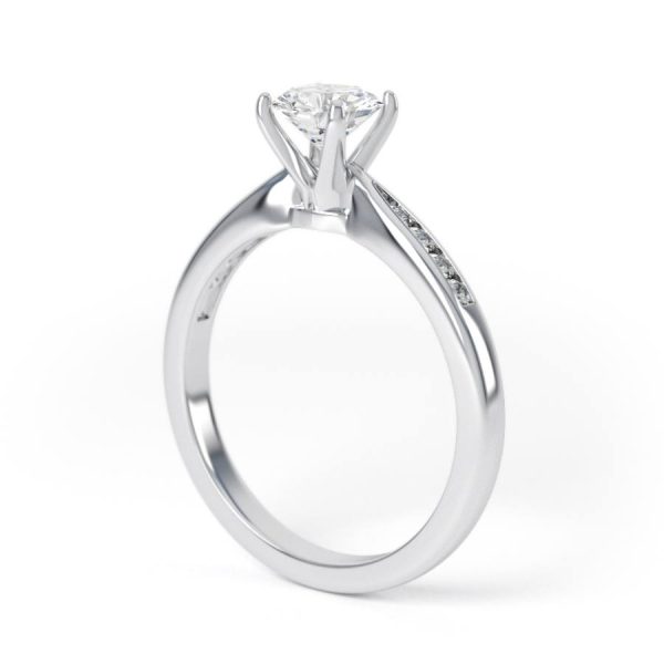 Eng - NAOMI | Tapering Shoulder Set Engagement Ring - Image 3