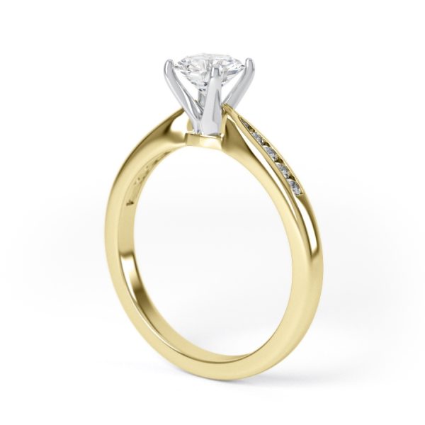 Eng - NAOMI | Tapering Shoulder Set Engagement Ring - Image 6