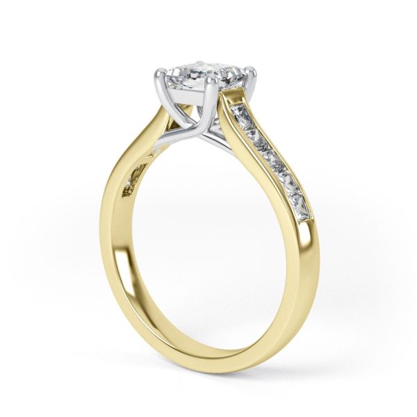 Eng - LUCIA | Princess Cut Wide Channel set Diamond Ring - Image 6