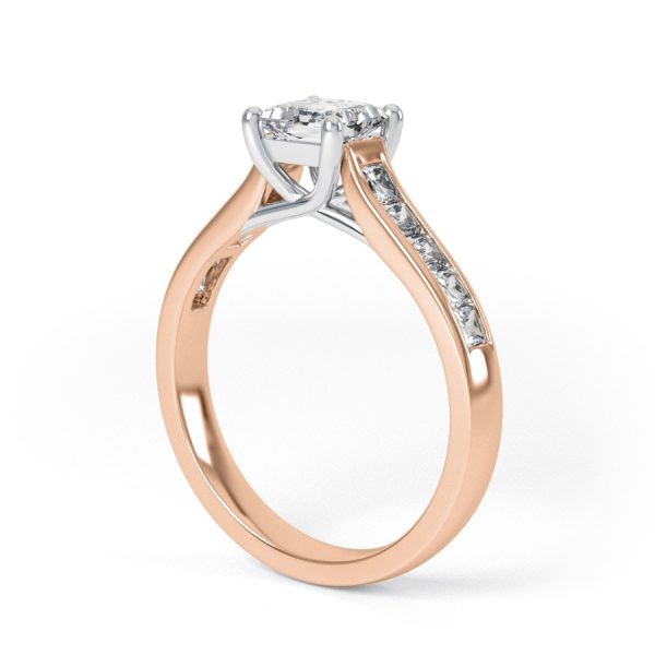 Eng - LUCIA | Princess Cut Wide Channel set Diamond Ring - Image 9