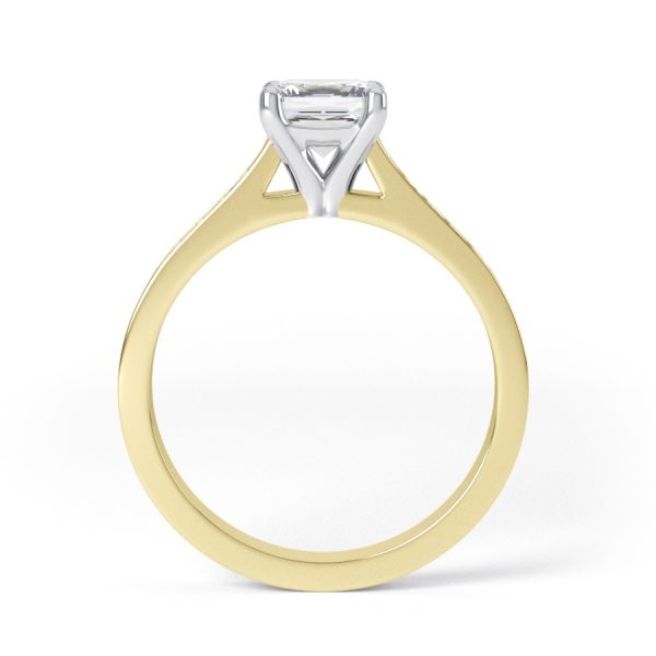 Eng - IRIS | Princess cut Channel set Wide Ring - Image 3