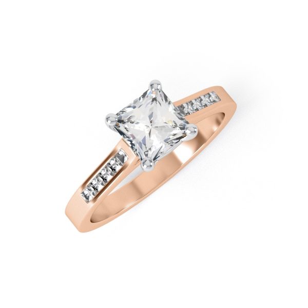 Eng - IRIS | Princess cut Channel set Wide Ring - Image 6