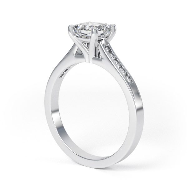 Eng - IRIS | Princess cut Channel set Wide Ring - Image 7