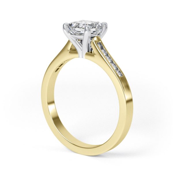 Eng - IRIS | Princess cut Channel set Wide Ring - Image 8