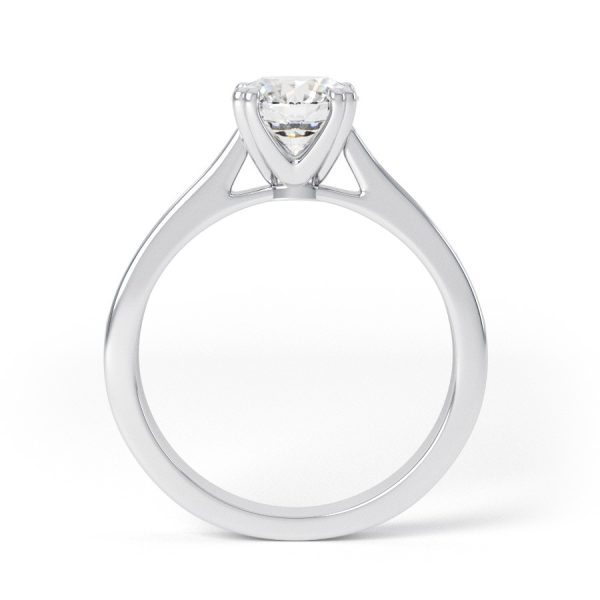 Eng - FAITH | Eight claw tapering shoulder set diamond engagement ring - Image 2