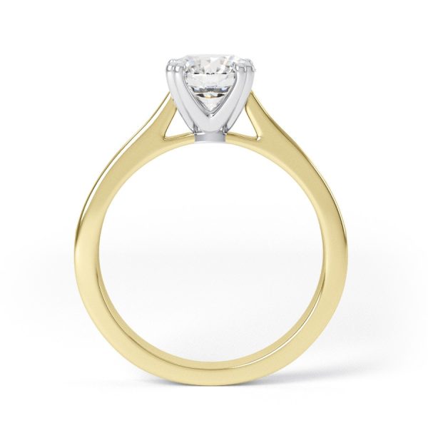 Eng - FAITH | Eight claw tapering shoulder set diamond engagement ring - Image 5