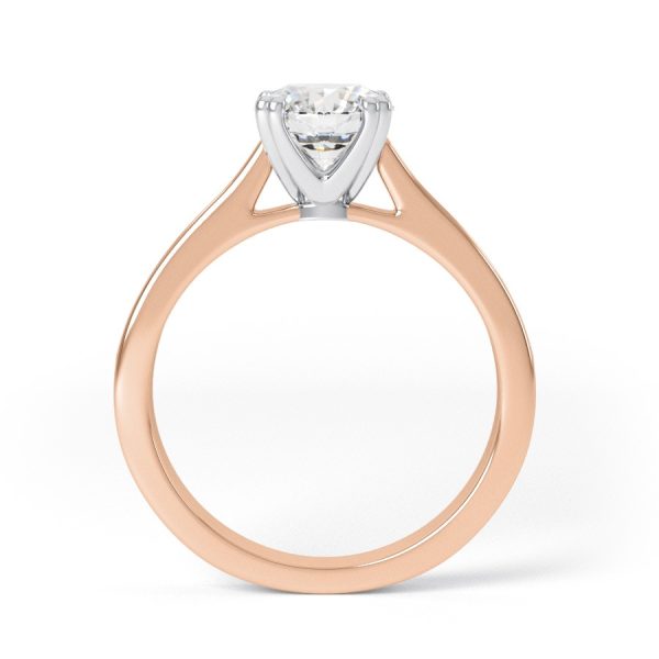 Eng - FAITH | Eight claw tapering shoulder set diamond engagement ring - Image 8