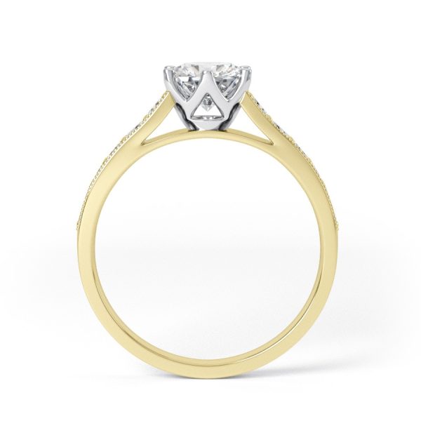 Eng - SCARLETT | Wide Channel shoulder Set Six Claw Diamond Ring - Image 5