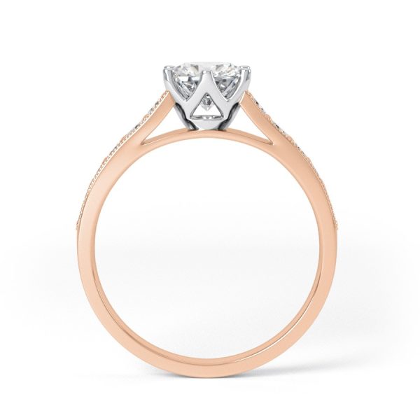 Eng - SCARLETT | Wide Channel shoulder Set Six Claw Diamond Ring - Image 8