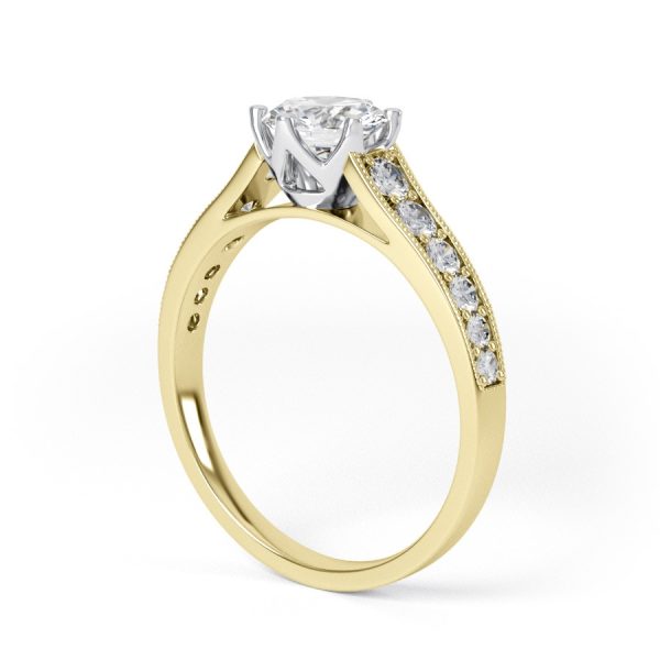 Eng - SCARLETT | Wide Channel shoulder Set Six Claw Diamond Ring - Image 6