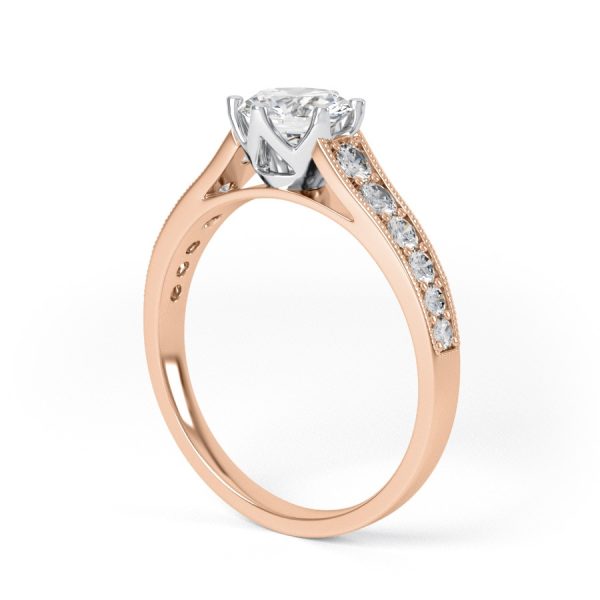 Eng - SCARLETT | Wide Channel shoulder Set Six Claw Diamond Ring - Image 9