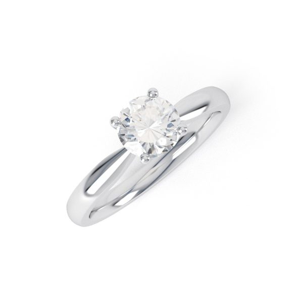 Eng - LONDON | Curved Edge Four Claw Engagement Ring