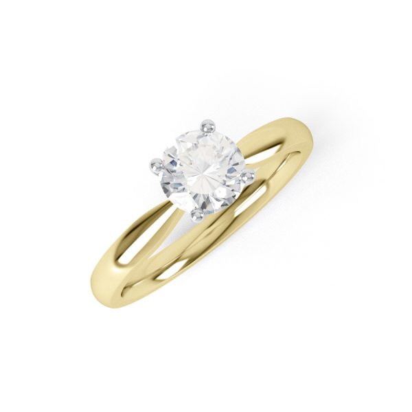 Eng - LONDON | Curved Edge Four Claw Engagement Ring - Image 4