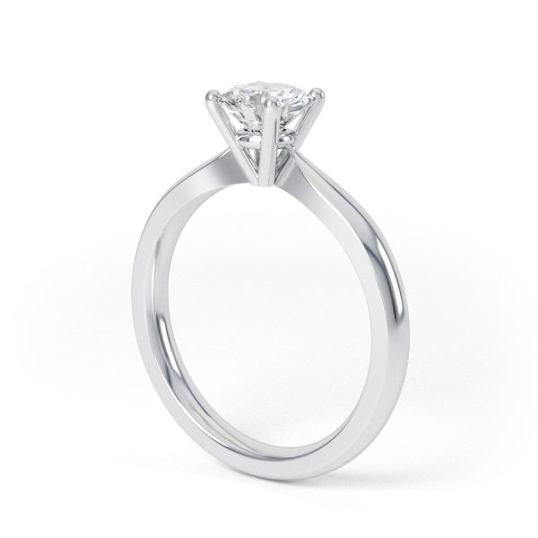 Eng - LONDON | Curved Edge Four Claw Engagement Ring - Image 3