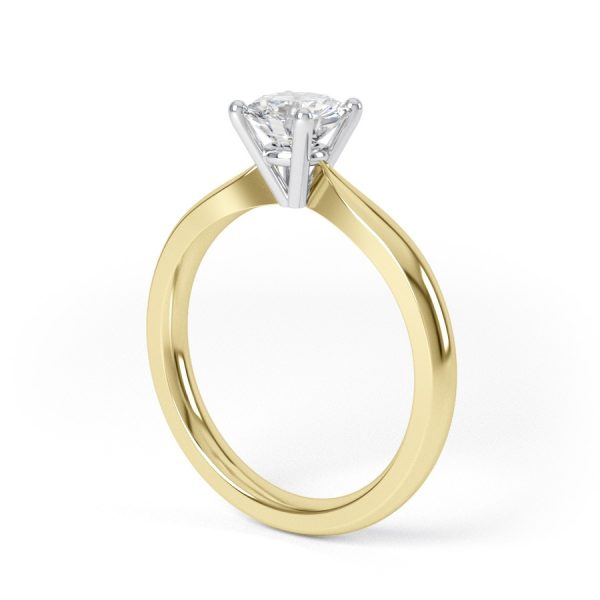 Eng - LONDON | Curved Edge Four Claw Engagement Ring - Image 6