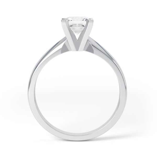 Eng - LAURA | Princess Cut Straight Tapering Style Diamond Ring - Image 2