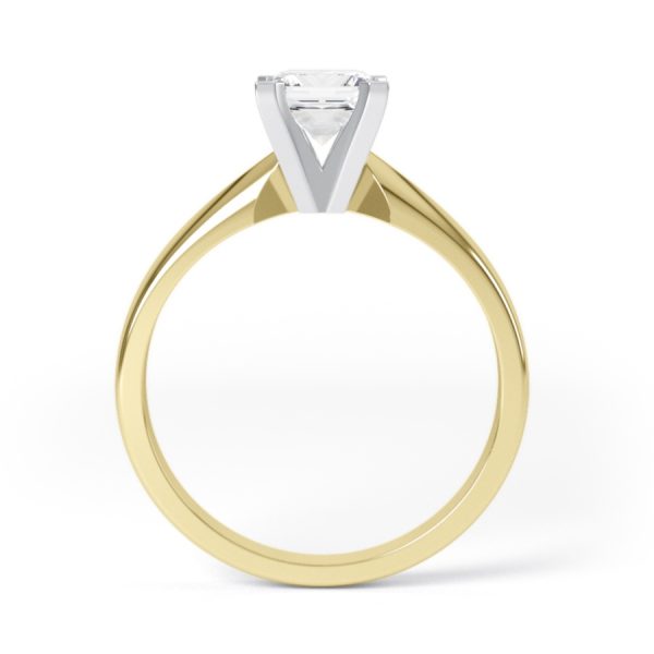 Eng - LAURA | Princess Cut Straight Tapering Style Diamond Ring - Image 3