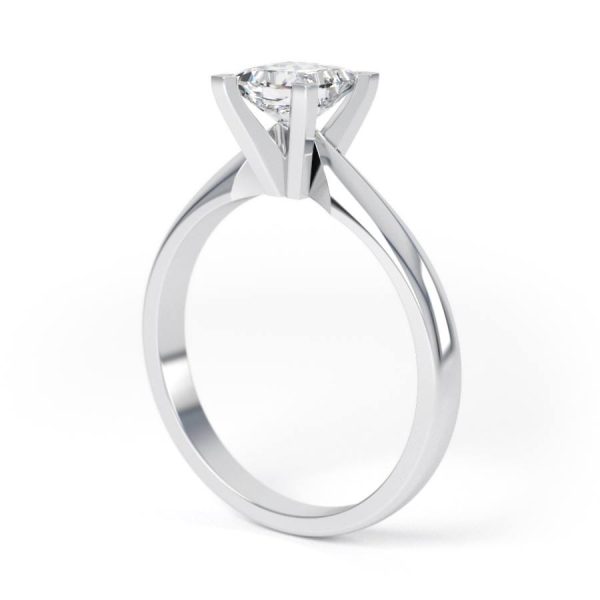 Eng - LAURA | Princess Cut Straight Tapering Style Diamond Ring - Image 7