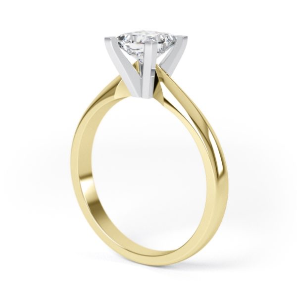 Eng - LAURA | Princess Cut Straight Tapering Style Diamond Ring - Image 8