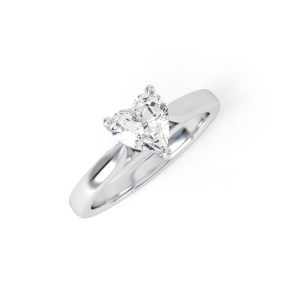 Eng - PIPER | Heart shape Solitaire Diamond Engagement Ring