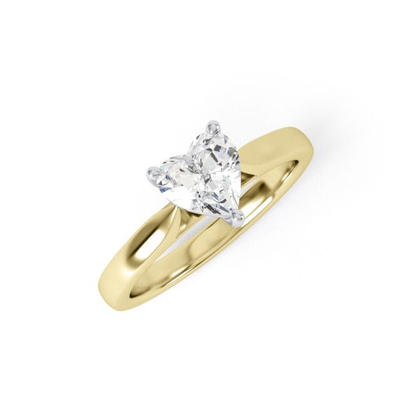 Eng - PIPER | Heart shape Solitaire Diamond Engagement Ring - Image 4