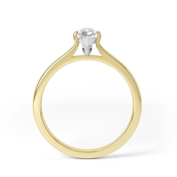 Eng - PAIGE | Petite Solitaire Marquise shape Diamond Engagement Ring - Image 5