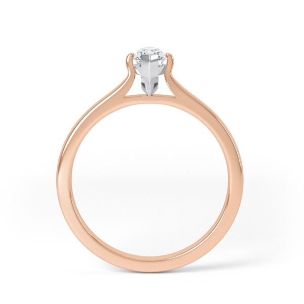 Eng - PAIGE | Petite Solitaire Marquise shape Diamond Engagement Ring - Image 8