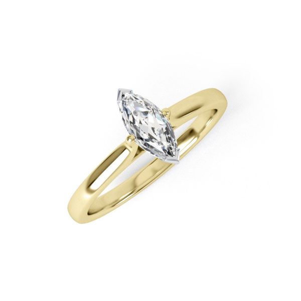 Eng - PAIGE | Petite Solitaire Marquise shape Diamond Engagement Ring - Image 4