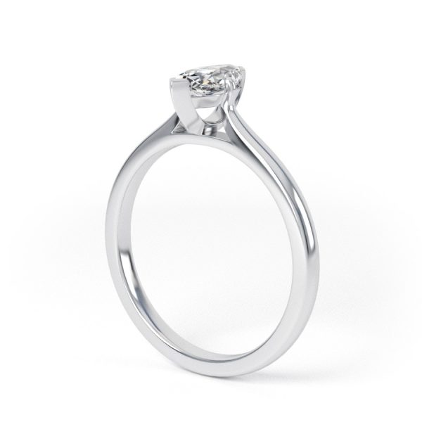 Eng - PAIGE | Petite Solitaire Marquise shape Diamond Engagement Ring - Image 3