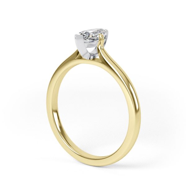 Eng - PAIGE | Petite Solitaire Marquise shape Diamond Engagement Ring - Image 6