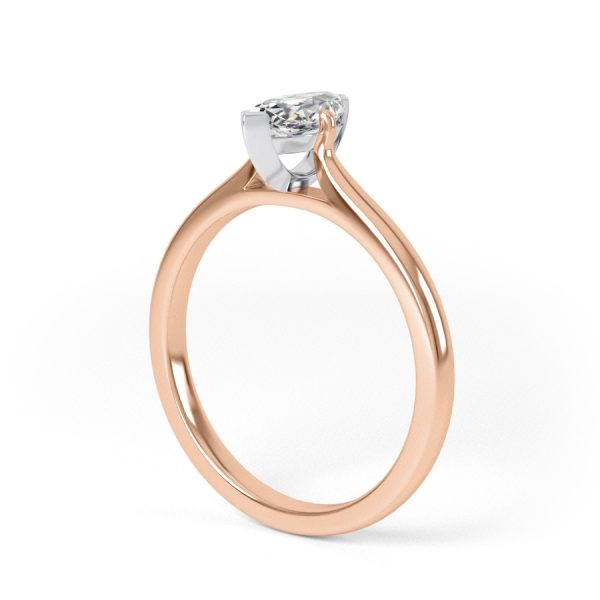 Eng - PAIGE | Petite Solitaire Marquise shape Diamond Engagement Ring - Image 9