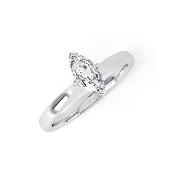 Eng - TATUM | Wide Band Marquise Shape Diamond Engagement Ring