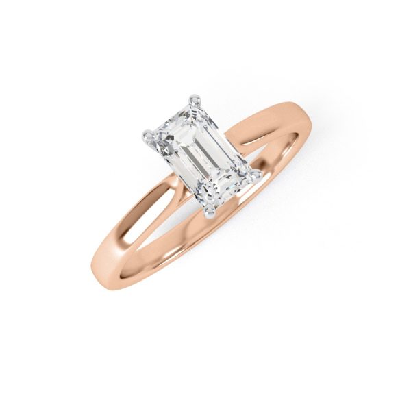 Eng - ANNIE | Slim set Emerald Cut Engagement Ring - Image 7