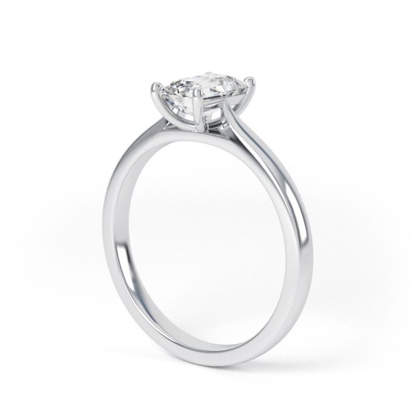 Eng - ANNIE | Slim set Emerald Cut Engagement Ring - Image 3