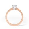 Eng - DYLAN | Emerald Cut tapering band Diamond Engagement Ring - Image 8