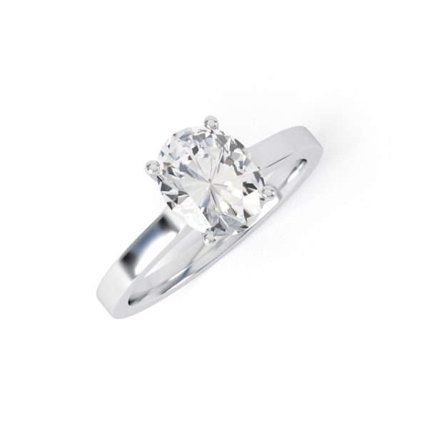 Eng - MACIE | Wide band Oval Shape Diamond Engagement Ring