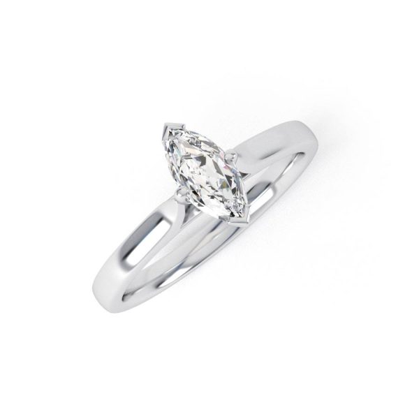 Eng - ABBIE | Marquise shape solitaire Diamond Engagement Ring