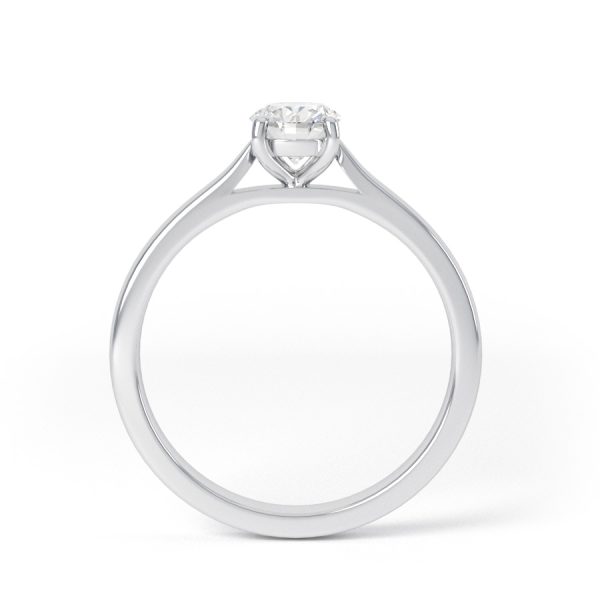 Eng - CASSIDY | Oval shape Knife Edge Diamond Engagement Ring - Image 2