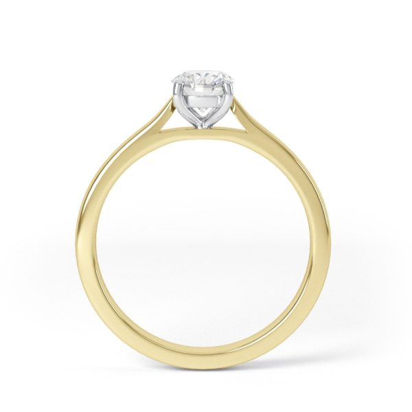 Eng - CASSIDY | Oval shape Knife Edge Diamond Engagement Ring - Image 5