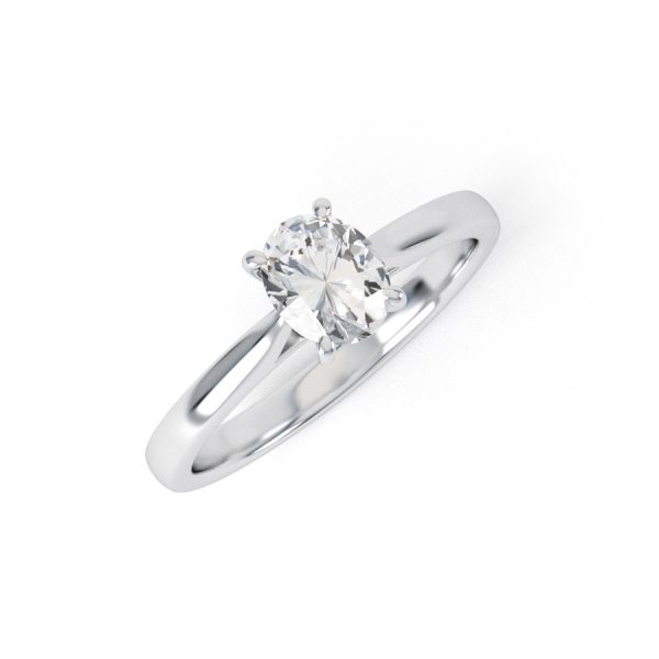 Eng - CASSIDY | Oval shape Knife Edge Diamond Engagement Ring