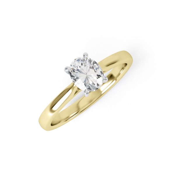 Eng - CASSIDY | Oval shape Knife Edge Diamond Engagement Ring - Image 4