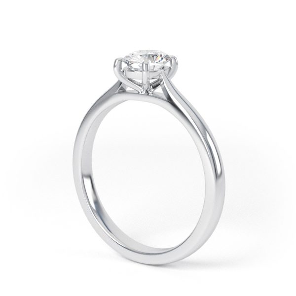 Eng - CASSIDY | Oval shape Knife Edge Diamond Engagement Ring - Image 3